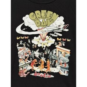 Green Day T-Shirt Dookie Album Graphic Black Size XL Punk Rock Band Tour Music